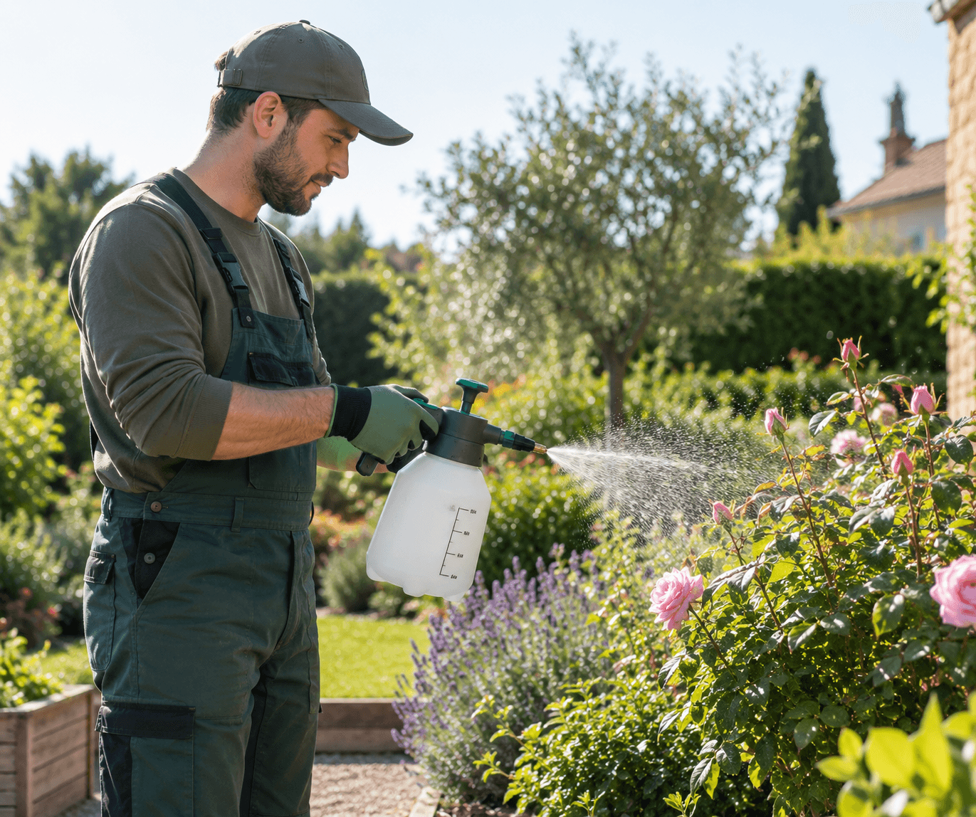 Un pulvérisateur pour engrais à main, pratique pour le potager et les massifs